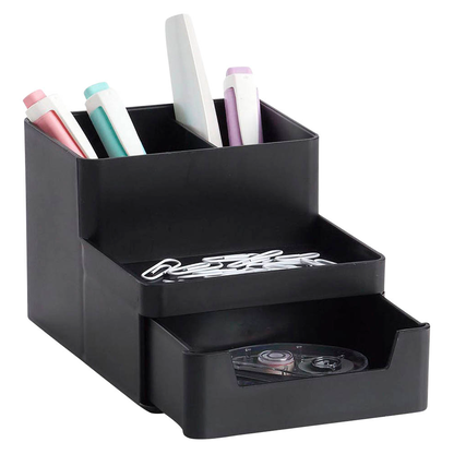 Artikelbild für Zeller Schreibtisch-Organizer Utensilien schwarz Kunststoff 4 Fächer 15,3 x 11,2 x 9,3 cm, Artikelnummer 165169