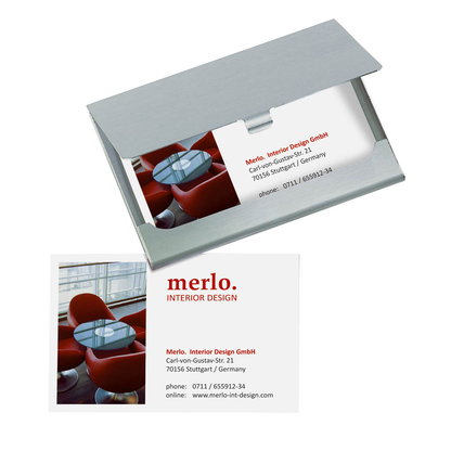 Artikelbild 3 für SIGEL Visitenkartenetui silber, für bis zu 15 Visitenkarten, Artikelnummer 287839