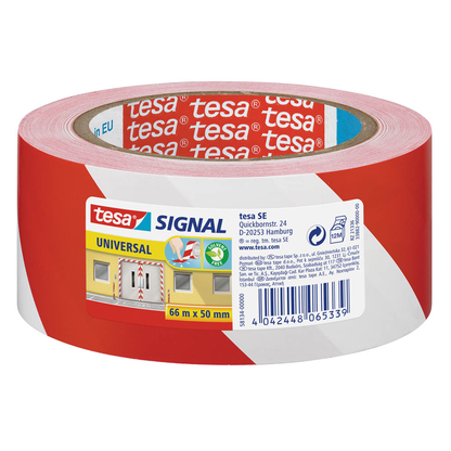 Artikelbild für tesa Warnklebeband Signal UNIVERSAL rot/weiß 50,0 mm x 66,0 m 1 Rolle, Artikelnummer 190344