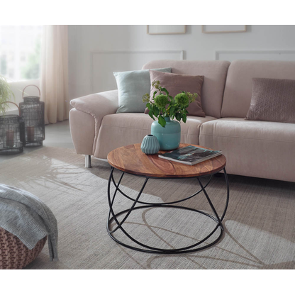 Artikelbild 6 für WOHNLING Couchtisch rund Holz braun 60,0 x 60,0 x 40,0 cm, 1 St., Artikelnummer 438624