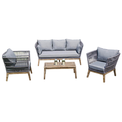 Artikelbild für Sunny Smart® Loungegruppe Astoria hellgrau, antikbraun Metall, 14-teilig, Artikelnummer 308488