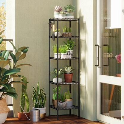 Artikelbild 6 für SONGMICS Badregal LGR23BK schwarz 30,0 x 30,0 x 123,5 cm, Artikelnummer 439309