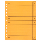 Artikelbild 1 für Wekre Trennblätter DIN A4 0-9 orange, 230 g/m², 100 Blatt, Artikelnummer 630479