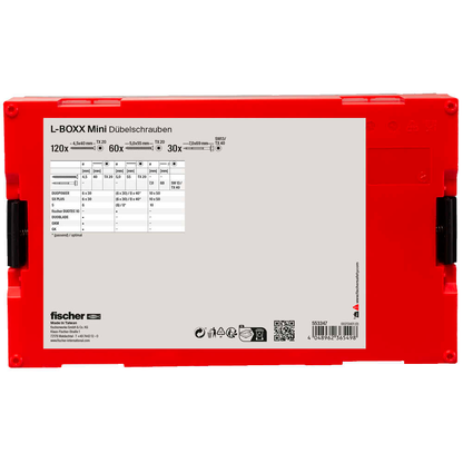 Artikelbild 4 für fischer L-Boxx mini 553347 Dübel- und Schrauben-Sortiment, 210 St., Artikelnummer 480182