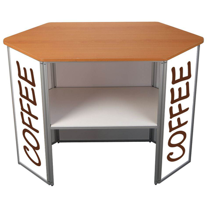 Artikelbild für update displays Messetheke gerade, buche 122,5 x 55,0 x 93,0 cm, Artikelnummer 646707