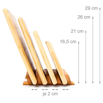 Artikelbild 2 für relaxdays Schneidebretter-Set braun 4-tlg., 4 St., Artikelnummer 360931