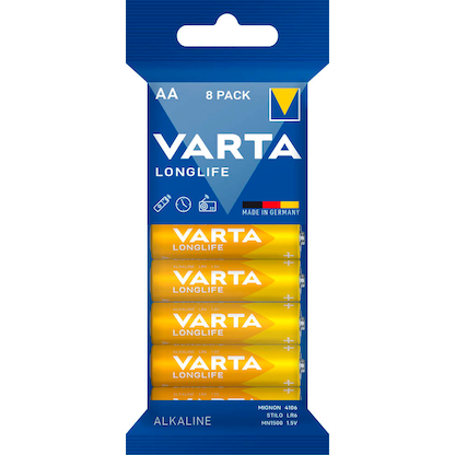 Artikelbild 3 für VARTA Batterien LONGLIFE Alkali-Mangan Mignon AA 1,5 V, 8 St., Artikelnummer 856211