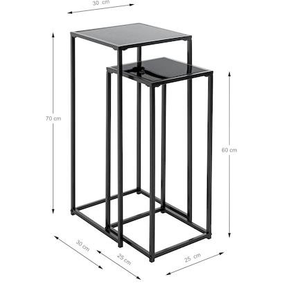 Artikelbild 2 für HAKU Möbel Pflanzenständer-Set Metall schwarz, 1 Set, Artikelnummer 853834