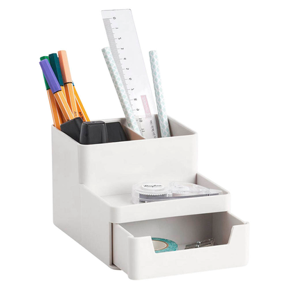 Artikelbild für Zeller Schreibtisch-Organizer Utensilien grau Kunststoff 4 Fächer 15,3 x 11,2 x 9,3 cm, Artikelnummer 165197