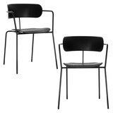 Artikelbild 1 für meet powered by PAPERFLOW Besucherstühle BISTRO CHBISX2.01.01 schwarz Kunststoff, 2 St., Artikelnummer 545857
