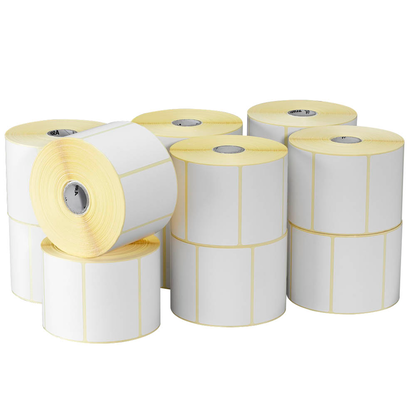 Artikelbild für ZEBRA Etikettenrollen für Etikettendrucker weiß, 57,0 x 76,0 mm, 12 x 930 Etiketten, Artikelnummer 674890