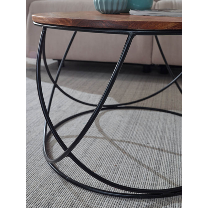 Artikelbild 7 für WOHNLING Couchtisch rund Holz braun 60,0 x 60,0 x 40,0 cm, 1 St., Artikelnummer 438624