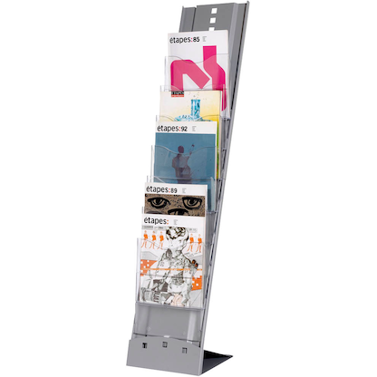 Artikelbild für PAPERFLOW Prospektständer silber DIN A4 7 Fächer 25,0 x 36,0 x 115,0 cm, 1 St., Artikelnummer 528164