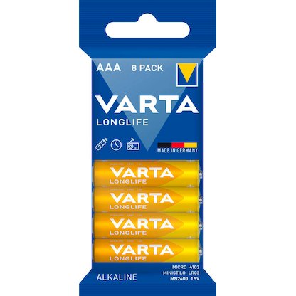 Artikelbild 3 für VARTA Batterien LONGLIFE Alkali-Mangan Micro AAA 1,5 V, 8 St., Artikelnummer 856229