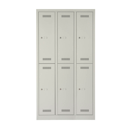 Artikelbild 3 für BISLEY Spind MonoBloc ML09T2 lichtgrau ML09T2645, 6 Schließfächer 90,0 x 50,0 x 170,0 cm, Artikelnummer 571404