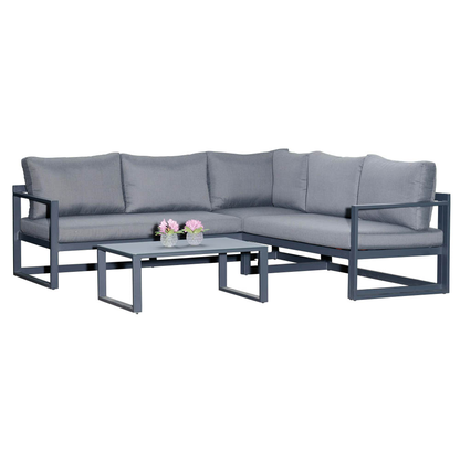 Artikelbild für Sunny Smart® Loungegruppe Horizon grau, anthrazit Metall, Aluminium, 11-teilig, Artikelnummer 308757