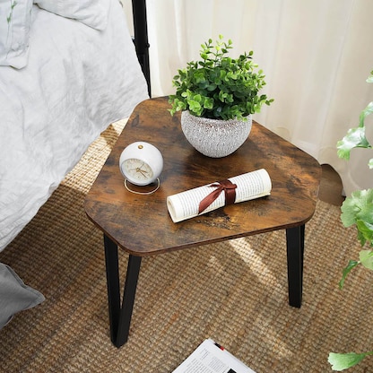 Artikelbild 5 für VASAGLE Beistelltische-Set dreieckig abgerundet Spanplatte braun, 3 St., Artikelnummer 290449