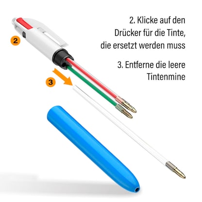 Artikelbild 7 für BIC 4-Farben-Kugelschreiber 4 Colours Original hellblau/weiß, Schreibfarbe: schwarz, blau, rot, grün, 1 St., Artikelnummer 836197