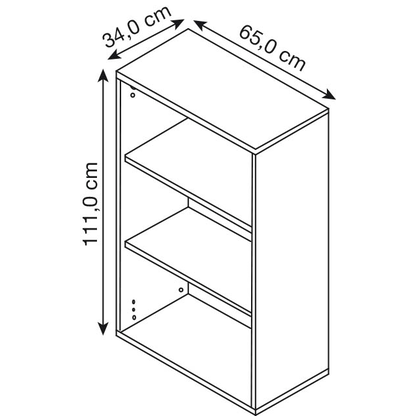 Artikelbild 2 für MÖBELPARTNER Aktenregal Riga samerberg-buche 65,0 x 34,0 x 111,0 cm, Artikelnummer 405744