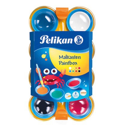 Artikelbild für Pelikan mini-friends Wasserfarbkasten 8 Farben, Artikelnummer 193621
