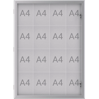 Artikelbild für MAUL Schaukasten Excite grau 16x DIN A4 95,6 x 2,8 x 130,4 cm, 1 St., Artikelnummer 536191