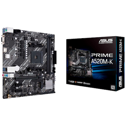 Artikelbild für ASUS Prime A520M-K Mainboard, AM4, Micro-ATX, A520, 64 GB, Artikelnummer 686039