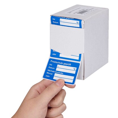 Artikelbild 3 für EICHNER Aufkleber Frostschutz geprüft, blau/weiß, 250 St., Artikelnummer 701718