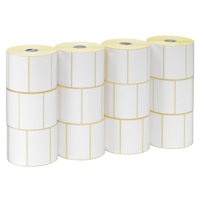 Artikelbild für ZEBRA Etikettenrollen für Etikettendrucker 800284-605 weiß, 102,0 x 152,0 mm, 12 x 475 Etiketten, Artikelnummer 621449
