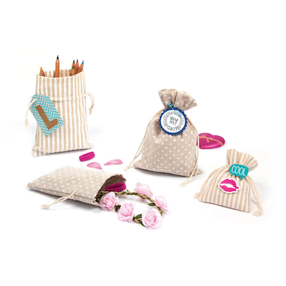 Artikelbild 11 für folia Stoffsäckchen mit Motiv Streifen und Punkte 8,0/10,0/13,0 x 10,0/130,/18,0 cm, 1 Pack, Artikelnummer 479297