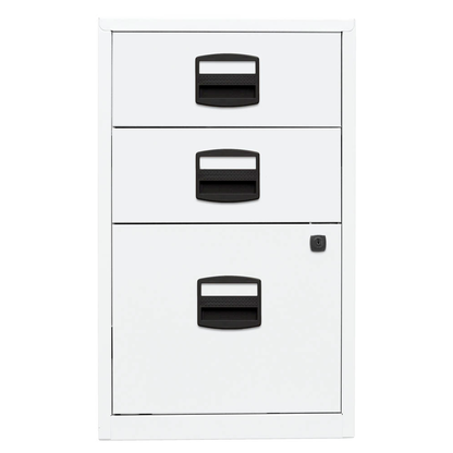 Artikelbild 4 für BISLEY Home Standcontainer verkehrsweiß 3 Auszüge Kunststoff-Muldengriff schwarz 41,3 x 40,0 x 67,2 cm, Artikelnummer 263121