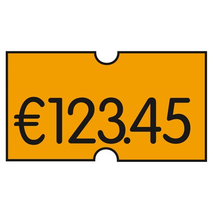 Artikelbild für PrinterLabels AS Preisetiketten leuchtorange permanent 21,6 x 12,0 mm, 45 Rollen, Artikelnummer 231126
