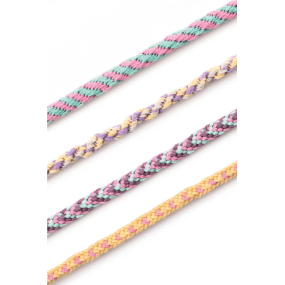Artikelbild 3 für folia Schmuck-Basteln-Set Flechtschnüre Kumihimo Bracelets Pastell mehrfarbig, Artikelnummer 130819