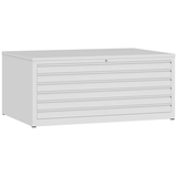 Artikelbild 1 für LÜLLMANN Planschrank signalweiß 6 Schubladen 140,5 x 95,5 x 60,5 cm, 1 St., Artikelnummer 183636