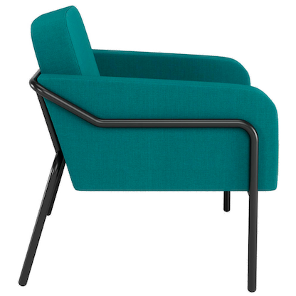 Artikelbild 2 für medso powered by PAPERFLOW Sessel MEDSO L Rund blau schwarz Stoff 75,0 x 74,3 x 73,6 cm, 1 St., Artikelnummer 522559