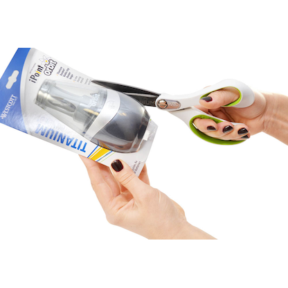 Artikelbild 4 für WESTCOTT Papierschere CARBO Titan Nitrid NON STICK lichtgrau-grün 21,4 cm, Artikelnummer 408411