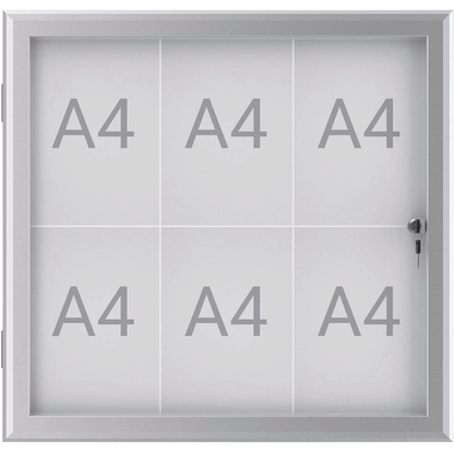 Artikelbild für MAUL Schaukasten Excite grau 6x DIN A4 73,9 x 2,8 x 69,6 cm, 1 St., Artikelnummer 536401