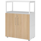 Artikelbild 1 für HAMMERBACHER Regalschrank FlexWall, VFW38T2RG/W/E/BS weiß, eiche 80,0 x 40,0 x 109,8 cm, 1 St., Artikelnummer 950168