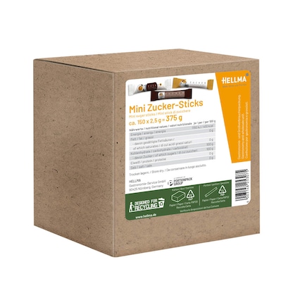 Artikelbild 3 für HELLMA Mini Zuckersticks, 150x 2,5 g, Artikelnummer 404927