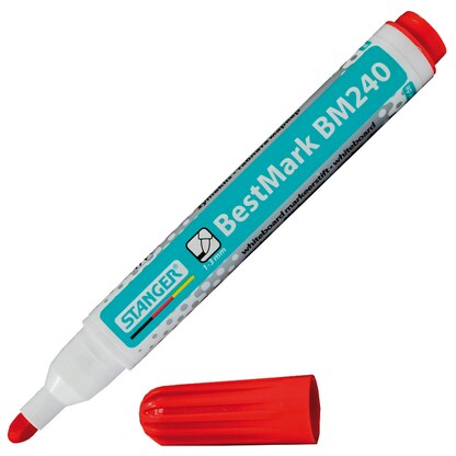 Artikelbild für STANGER BestMark M240 Whiteboard-Marker rot 1,0 - 3,0 mm, 1 St., Artikelnummer 436616