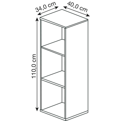 Artikelbild 2 für MÖBELPARTNER Aktenregal Riga lichtgrau 40,0 x 34,0 x 110,0 cm, Artikelnummer 405769