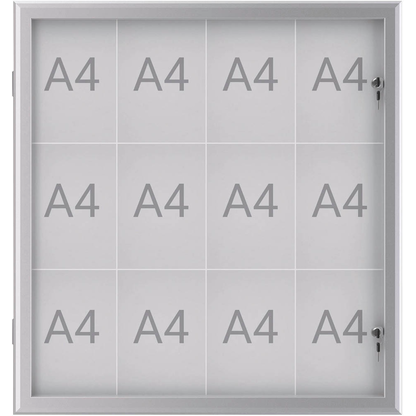 Artikelbild für MAUL Schaukasten Excite grau 12x DIN A4 95,6 x 2,8 x 100,0 cm, 1 St., Artikelnummer 536504