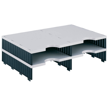 Artikelbild für styro Sortierstation Styrodoc grau/schwarz mit 4 Fächern, Artikelnummer 444893