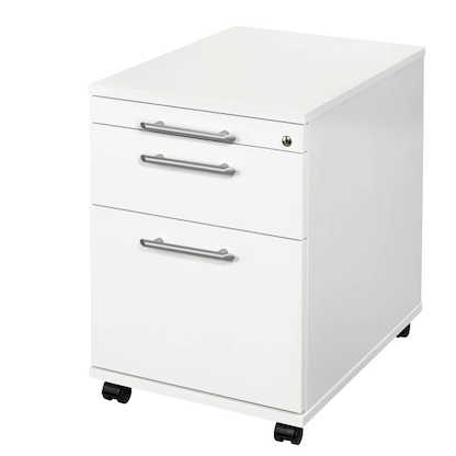 Artikelbild für HAMMERBACHER Orbis Rollcontainer weiß 3 Auszüge 42,8 x 58,0 x 59,0 cm, Artikelnummer 636865