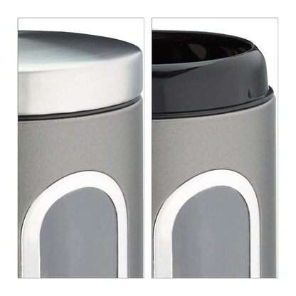 Artikelbild 5 für relaxdays Vorratsdose 17,0 cm hoch grau 1,4 l, 1 St., Artikelnummer 472892