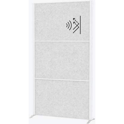 Artikelbild 2 für MAUL Akustik-Trennwand MAULconnecto Uplight 9662002, hellgrau 100,0 x 182,0 cm, 1 St., Artikelnummer 156899