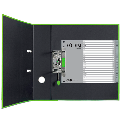 Artikelbild 3 für VON LEITZ Register DIN A4 Halbformat A-Z grau-weiß 20-teilig, 1 Satz, Artikelnummer 636088