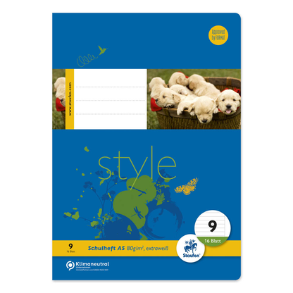 Artikelbild 2 für Staufen® Schulhefte Lineatur 9 liniert DIN A5 Außenrand, 16 Blatt, 10 St., Artikelnummer 717587