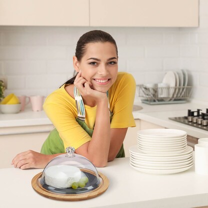 Artikelbild 3 für relaxdays Käse-Set braun Ø 25,0 cm, 1 Set, Artikelnummer 361622