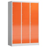 Artikelbild 1 für ClassiX Schließfachschrank feuerrot, lichtgrau X-523534, 15 Schließfächer 118,5 x 50,0 x 180,0 cm, Artikelnummer 188689