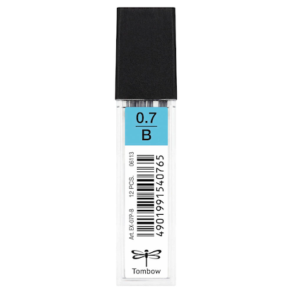 Artikelbild für Tombow Feinminen-Bleistiftminen schwarz B 0,7 mm, 12 St., Artikelnummer 362531
